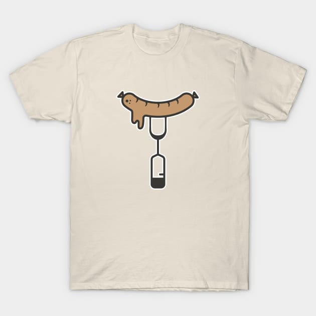 BBQ Sausage T-Shirt by Hobbies Design